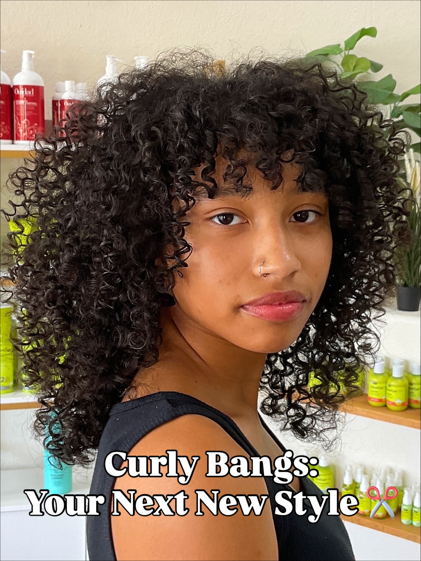 Thinking about trying curly bangs? ✂️ 
Here are a few things to consider before you try them out!:

Choose from different styles to play with: Curly bangs can soften strong features or add volume where you want it, they’re very customizable to your unique look!

Curl type matters– Loose waves or tight coils, each curl pattern behaves differently. We’ll help shape your bangs to work *with* your texture, not against it.

Maintenance mindset– Curly bangs = more styling. Think daily styling and regular trims. 

Book a consult via the link in our bio and let’s chat about your curls, your lifestyle, and your dream look! 💗
