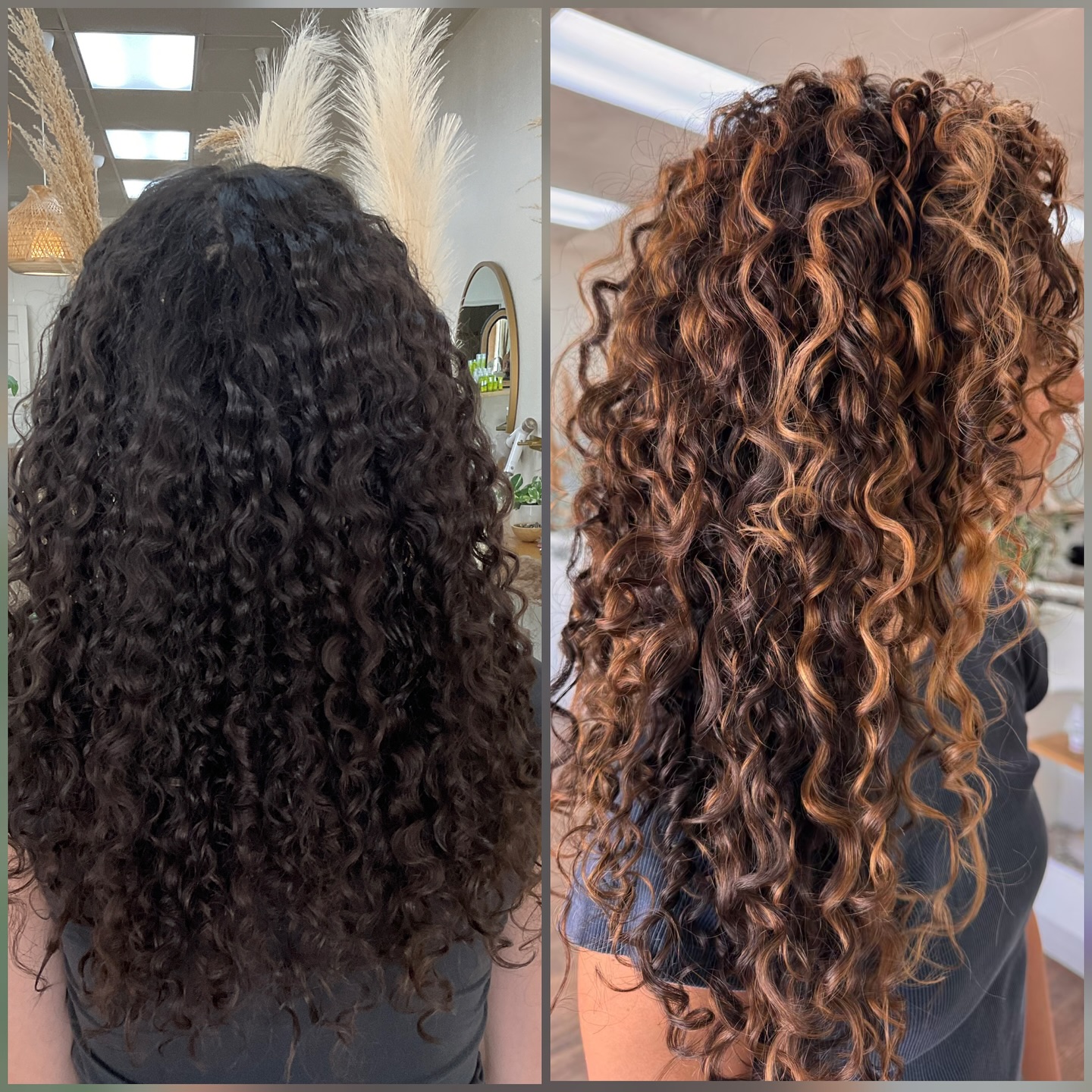 Before & After Magic! ✨
From a rich dark brown to sun-kissed perfection — these warm highlights have entered the chat!
The right glow to enhance every curl and bring out that summer shimmer 🌞

Looking to book with our color specialist?
Check out the link in our bio, and pop in for a color consultation! 🔗🎨
⁣